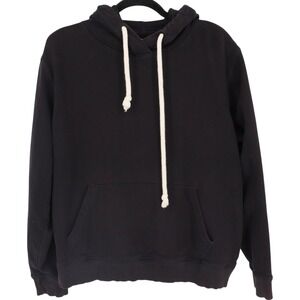 Pact Organic Cotton Unisex Black Hoodie Size M Pullover Sweatshirt Casual